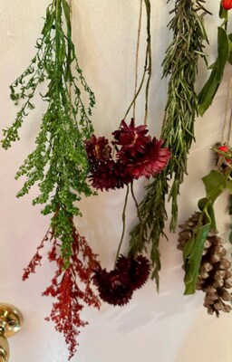 Rustic Dried Hanging Flower Wall Decor, Housewarming Gift - image3